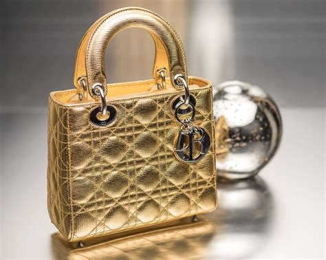 dior gold handbag.